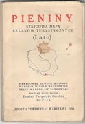 Pieniny - mapa z 1956 roku