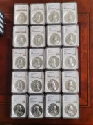 zestaw monet 20sztuk x 50 zl Skarby Stanislawa Augusta grading ngc 70
