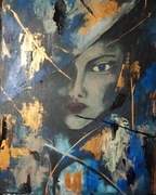 Obraz akrylowy "Złota Enigma" – Oryginał, 24x30 cm