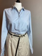 Jasna błękitna koszula damska taliowana 100% bawełna 