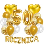 Zestaw dekoracji PIĘĆDZIESIĄTA 50 ROCZNICA