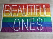 Tęczowa flaga lgbt z autografami Drag Queens Rupaul's drag race 