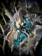 Lalka artystyczna szaman demon chochlik OOAK