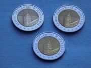 ZESTAW 3 MONETY 5 ZŁ(2014 r.)-"ZAMEK KRÓLE. W WARSZAWIE".STAN BARDZO DOBRY 