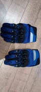 Rękawice Motocyklowe Dotykowe z Ochroną Kostek Unisex M Niebieskie