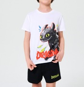 Nowa bajkowa piżama  How To Train Your Dragon bluzka i spodenki 110cm