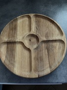 Taca drewniana obrotowa 30cm