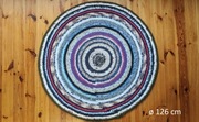 Dywan okrągły średnica 126 cm rękodzieło zero waste
