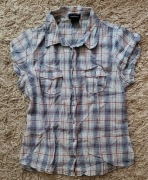Koszula w kratkę 38 M krótki rękaw