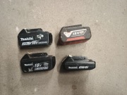 4 Akumulatory Makita 18 V i Bosch 18 V li-ion 5,0 ah