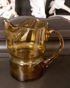 Szklany dzban z lat 70-tych.-Krosno- projekt W.Sarnecki