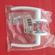 Klamka Lob MK-KL1 biała do drzwi + szyld Lob biały WC