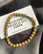 Bransoletka męska z unakitu