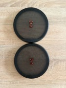 2x OSŁONA GŁOŚNIKOWA MASKOWNICA POKRYWA GRILL CZARNA 165mm