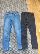 2 x jeansy slim Zara 164 cm regulacja 
