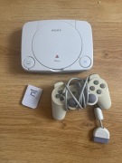 PS one Sony PlayStation 1 + pad + karta pamięci + okablowanie