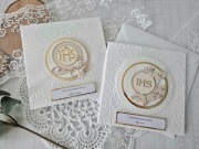 Zaproszenia komunijna tekturka hostia koperta