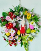 Wianek wielkanocny na drzwi na wiklinie 40 cm