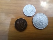 Zestaw 3 monet. Pfening 1876