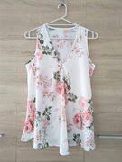 Shein * letnia luźna biała bluzka w kwiaty * 38 M