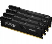 Kingston FURY Beast DDR4 128GB (4 x 32GB) 3200 CL16 Czarny (gwarancja 2027)