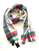 MANGO duży szal szalik chusta w kratkę