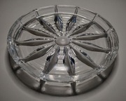 Talerzyk deserowy kryształowy PRL komplet 6 szt