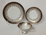 Porcelana Schirnding Bavaria, złocony serwis, Niemcy, vintage