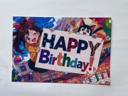 Kartki urodzinowe „Happy Birthday” + koperty + folie (zestaw 3 szt.)