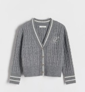 Kardigan szary serce 146 / 152 cm Reserved 