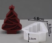 Choinka Świąteczna forma silikonowa 8.8*6.5*2.6 do odlewów świec mydła gips