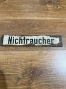 Stara tabliczka kolejowa emaliowana