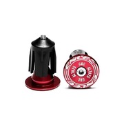 Czerwone barendy do kierownicy zaślepki rower dh fr bmx 