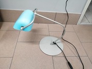Lampa stołowa bankierska stara duńska metal szkło