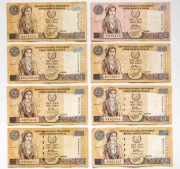 Banknot 1 funt cypryjski Cypr P.57 i P.60 Zestaw 8 sztuk