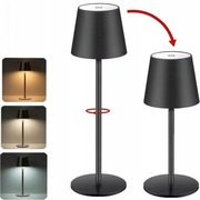 Nocna Lampka stołowa biurkowa LED USB Dotykowa Czarna Bezprzewodowa 