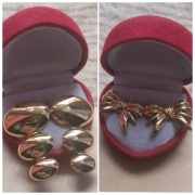 2 pary kolczyki kolor złoty wkręty sztyfty kolczyki stal nierdzewna okazja