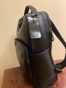 Duży czarny skórzany plecak męski "Ochnik"