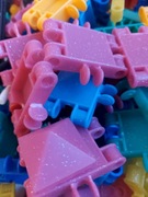 Klocki Clicks Glitter brokat  i Buld&:Play pudełka oryginał