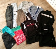 ZESTAW super ubranka dla chłopca 158 bluzy spodnie joggery koszula 12 szt 