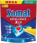 Somat Tabs Excellence Tabletki do Zmywarki 3w1 60 sztuk Lemon 
