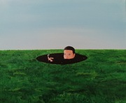 Astronauta - akryl na płótnie - minimalizm