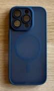 Etui iPhone 16 Pro MagSafe z osłoną aparatu półprzezroczyste navy blue