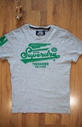T-shirt Superdry r. L szary damski bawełniany kr rękaw