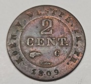 2 Centymy z 1809, Królestwo Westfalii, Hieronim Bonaparte Woj. Napoleońskie