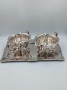 Zestaw platerów cukierniczka ,mlecznik i tacka 