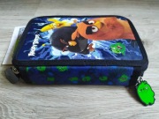 Piórnik szkolny Angry Birds dwukomorowy podwójny z wyposażeniem