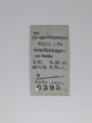 Magnes Bilet Klutz i. Pm. (Szczecin Klucz) - Greifenhagen