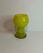 Szklany wazon, puchar, żółty, Łysa Góra