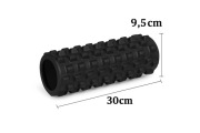 PowerRoll Roller do masażu mięśni 3D – twardy wałek 30 cm, czarny